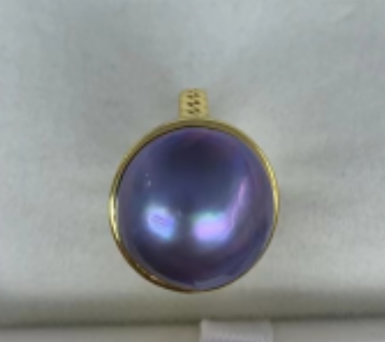 礼兰珠宝 S925银海水马贝珍珠戒指