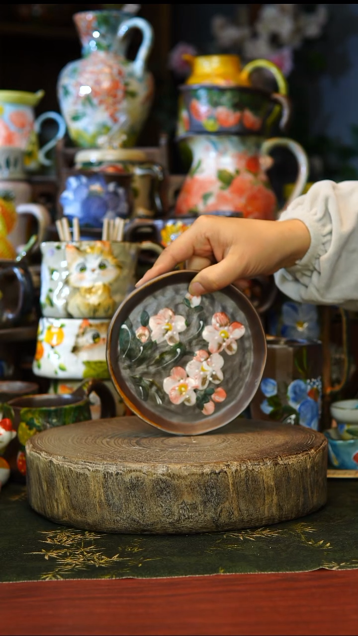 陶瓷38景德镇手工手绘釉下彩