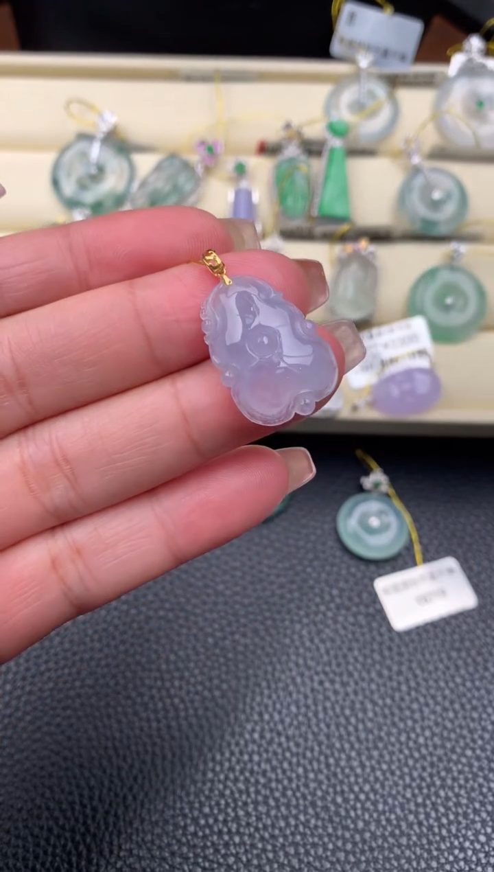 【闪购商品】翡翠颈饰18K金镶嵌D804......