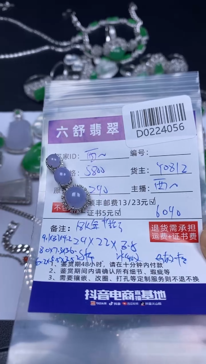 【闪购商品】翡翠吊坠(不含链)未镶嵌D0224056