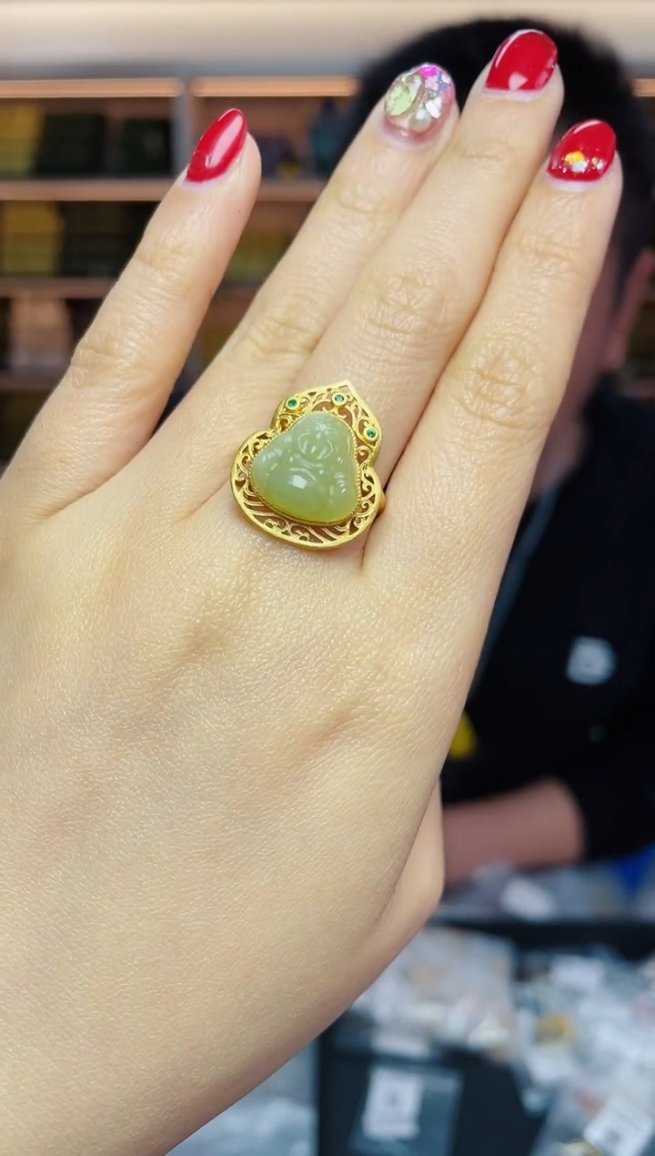 【闪购商品】和田玉·银S925镶嵌多样性发一件