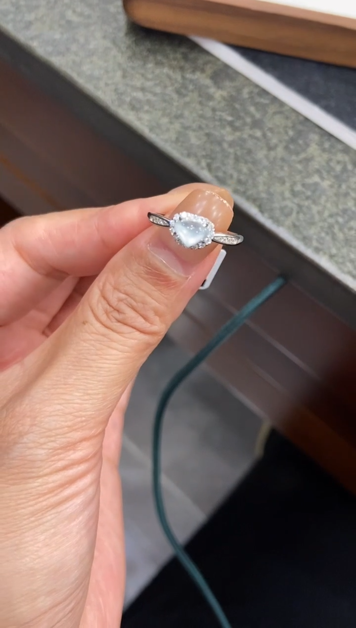 银S925镶嵌挂件翡翠戒指