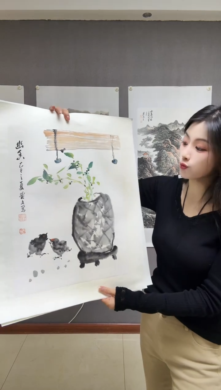 国画开场福利水墨国画手绘