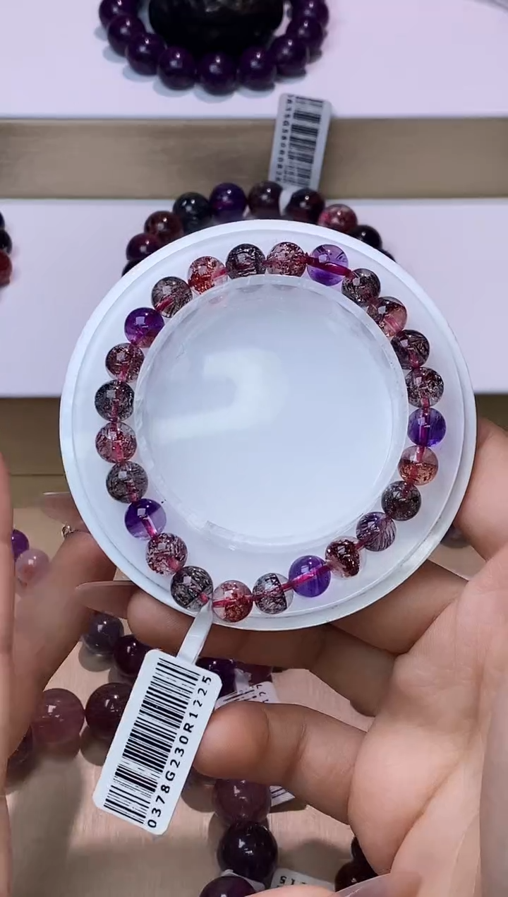 【闪购商品】水晶手链未镶嵌黑加仑超七单圈7m+