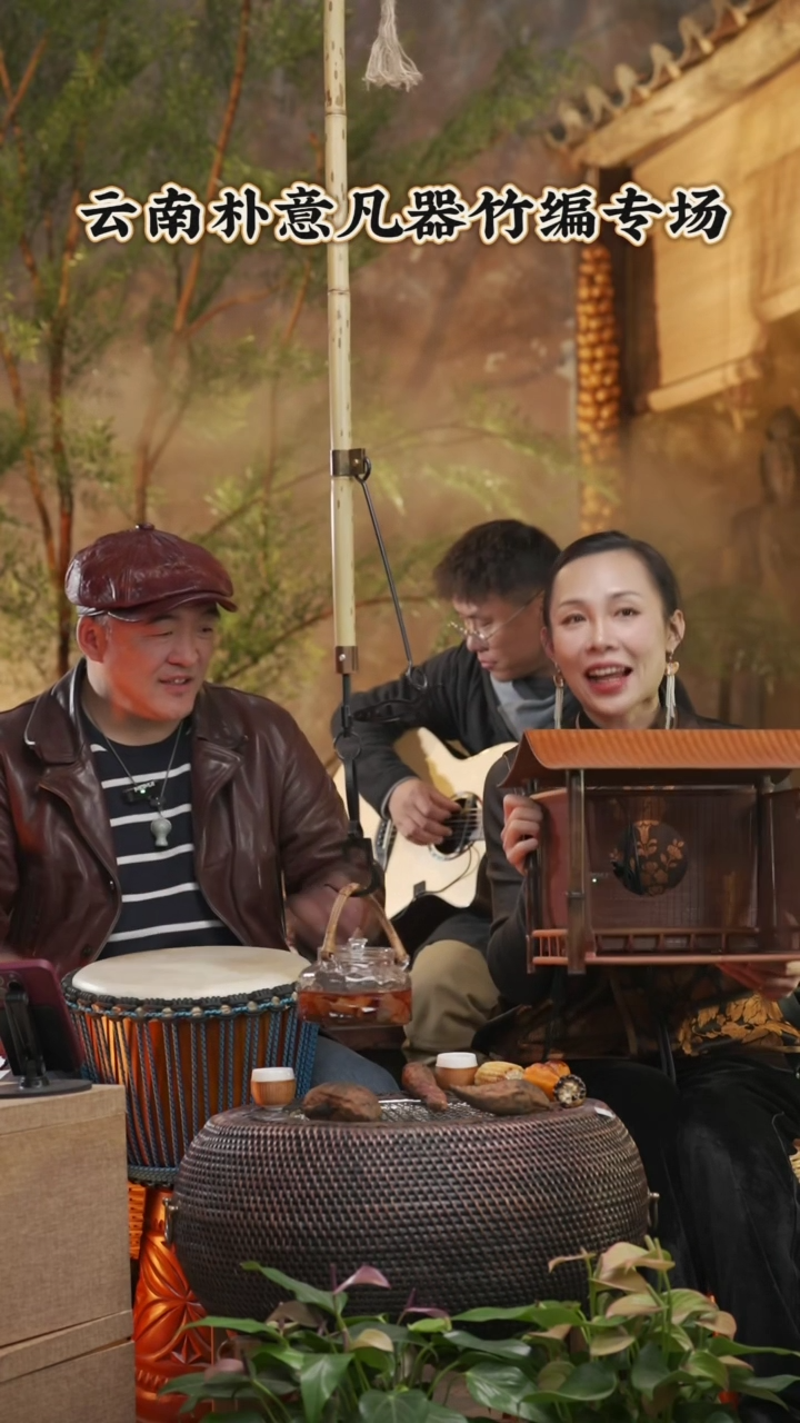 【闪购商品】屋檐紫竹长方形置物架-亭（带帘)