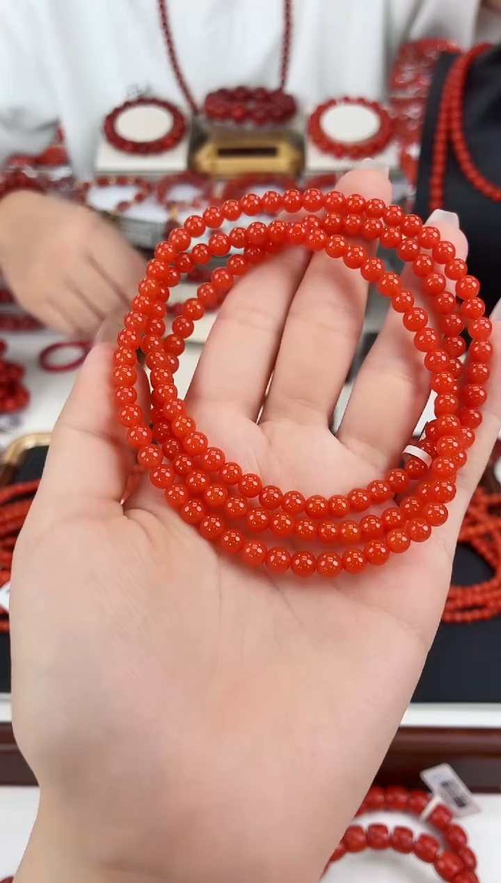 南红玛瑙滴水洞多圈5+未镶嵌一个/条