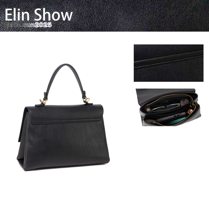 【ElinShow】2025年秋冬新款女包时尚设计单肩包QYX-81668-黑色