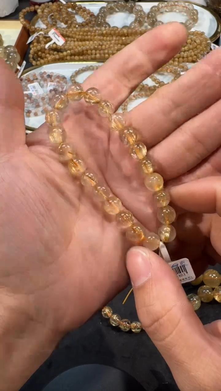 未镶嵌手串发晶SJ-481金发晶