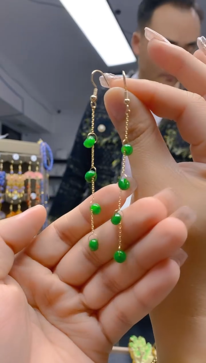 【闪购商品】翡翠耳饰合金178翡翠耳钩