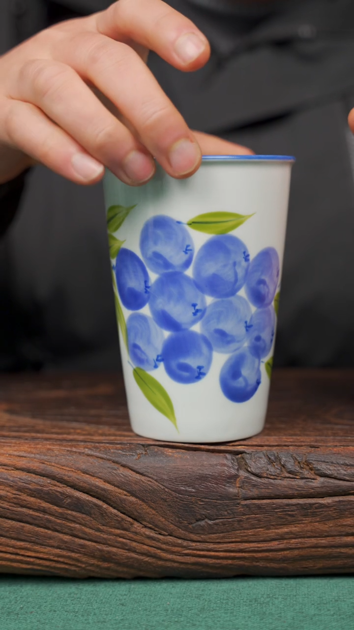 【闪购商品】瓷片105寻一缕瓷香杯釉下手工手绘瓷器