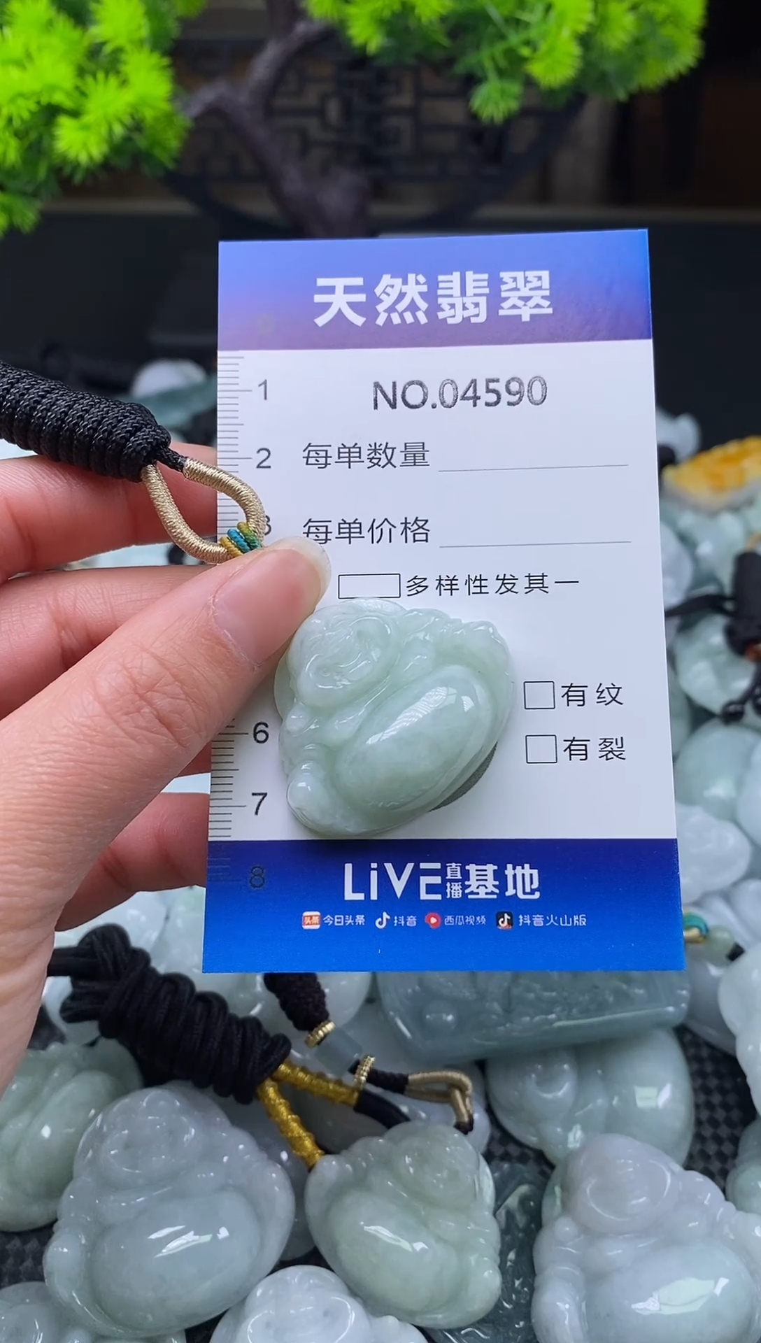 未镶嵌挂件翡翠天然缅甸翡翠4590