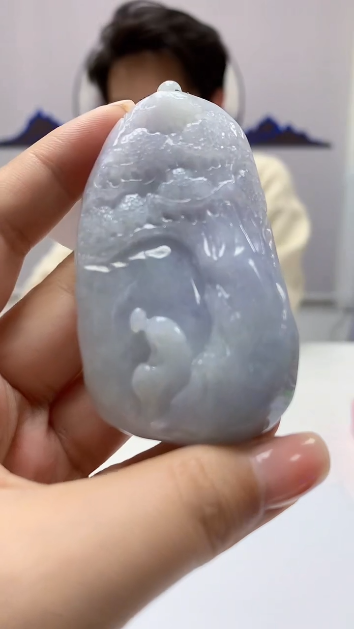 【闪购商品】定制翡翠未镶嵌1502ms-毛货挂件163