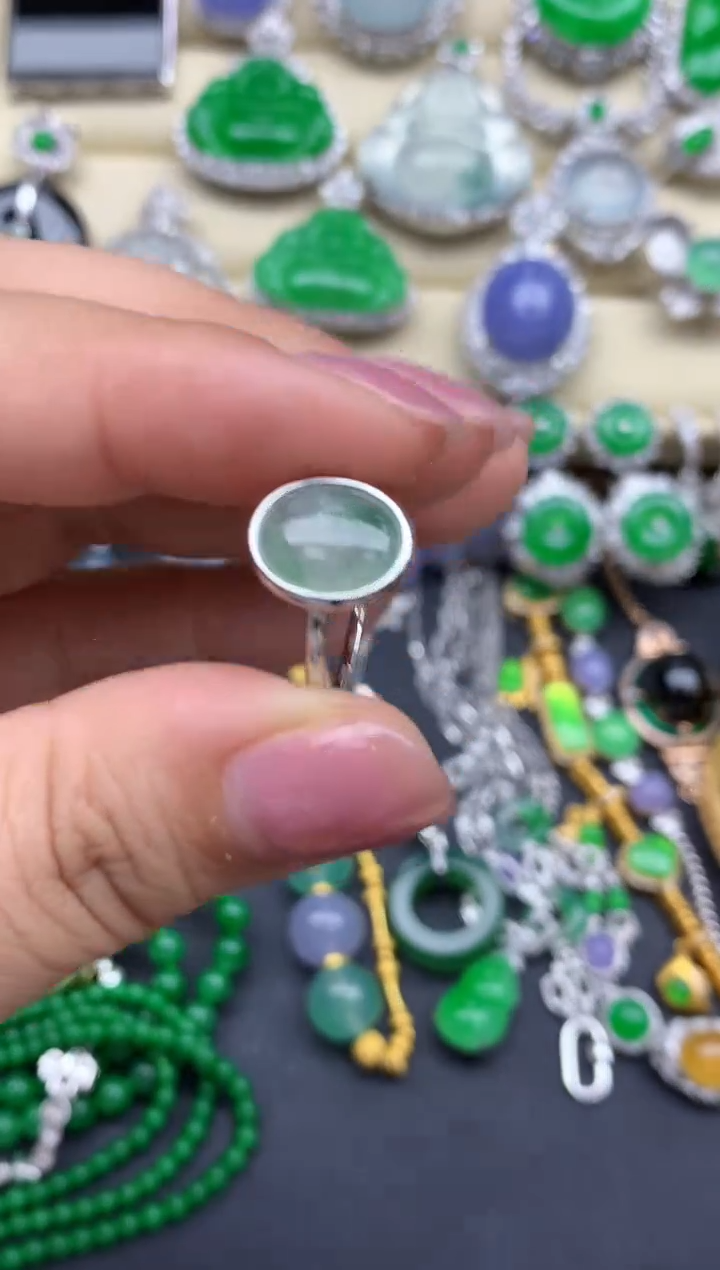 翡翠戒指18K金镶嵌343-中国好珍宝