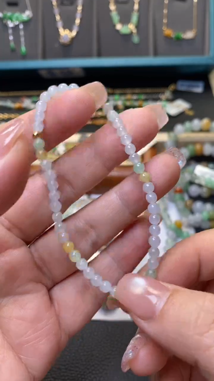 颈饰银S925镶嵌翡翠7432