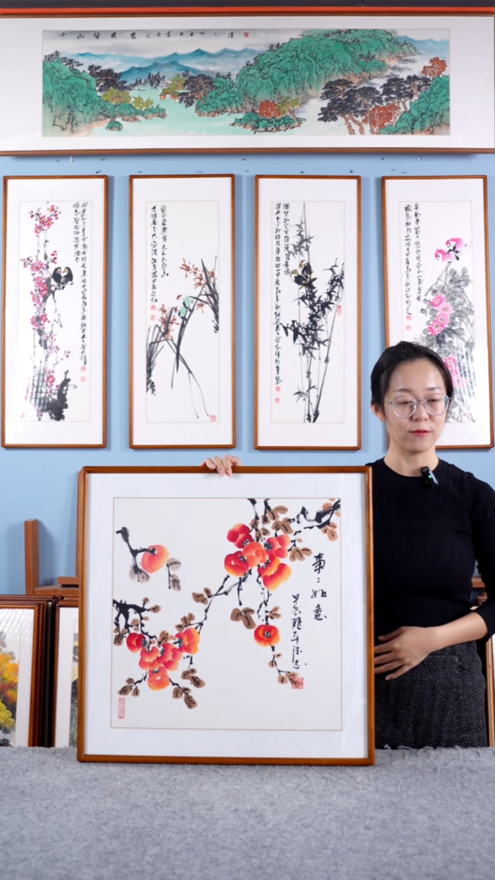 【闪购商品】国画于德忠《事事如意》手绘带框62*62