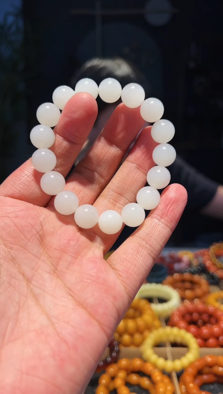 手串未镶嵌和田玉12+单圈