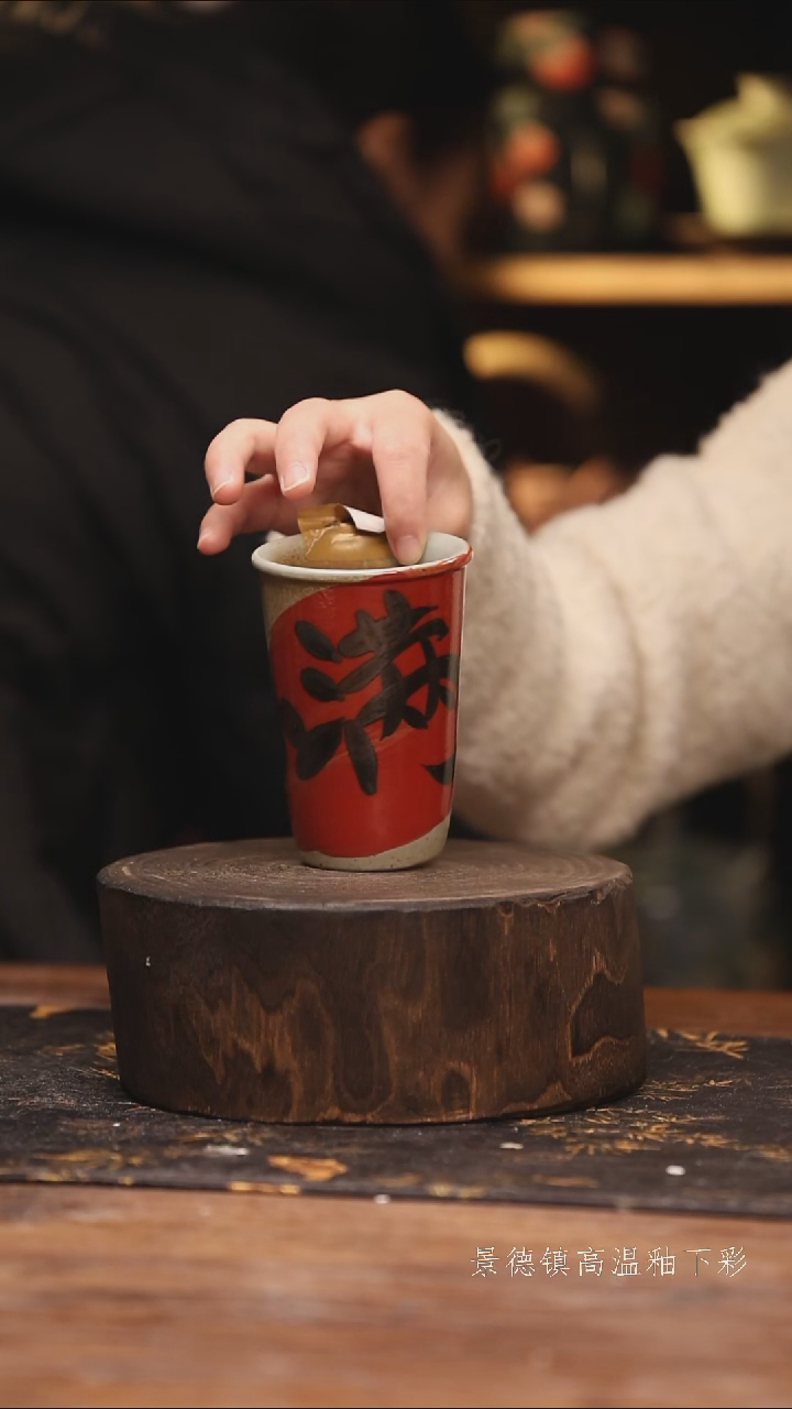 陶瓷景德镇高温釉下手绘陶瓷@L208@