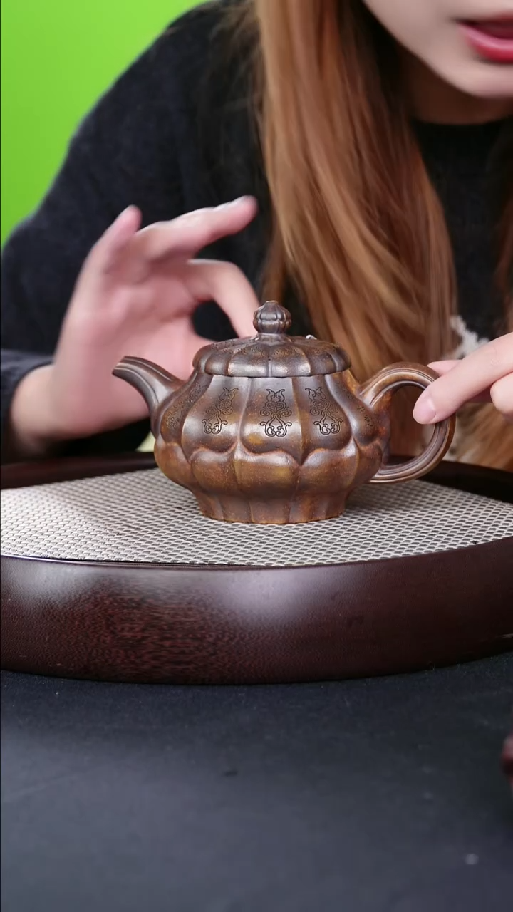 茶壶紫砂宜兴紫砂壶合欢