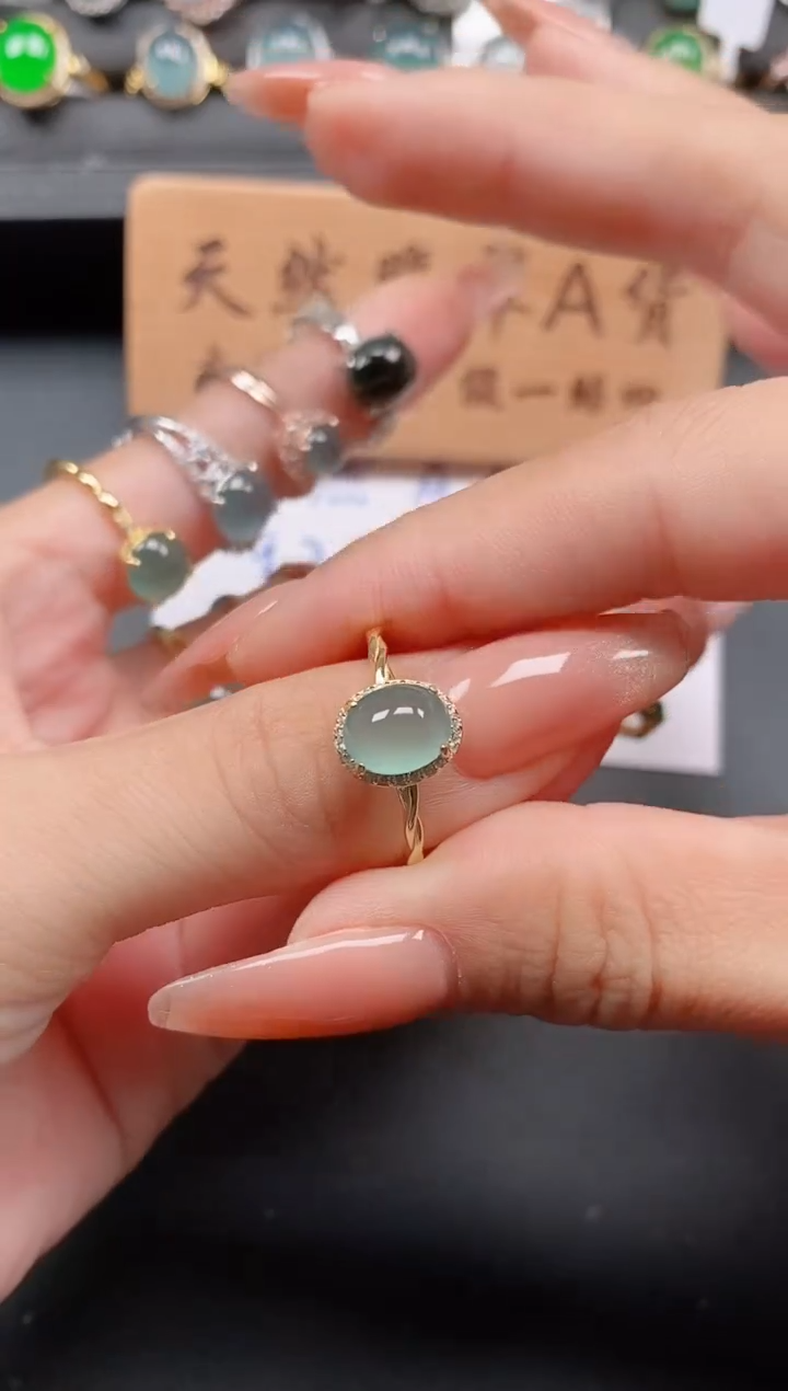 银S925镶嵌戒指翡翠1111