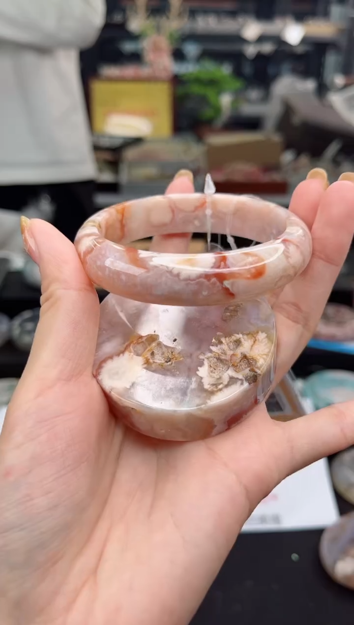 【闪购商品】石英质玉手镯未镶嵌58圈口（赠品镯心）3687232