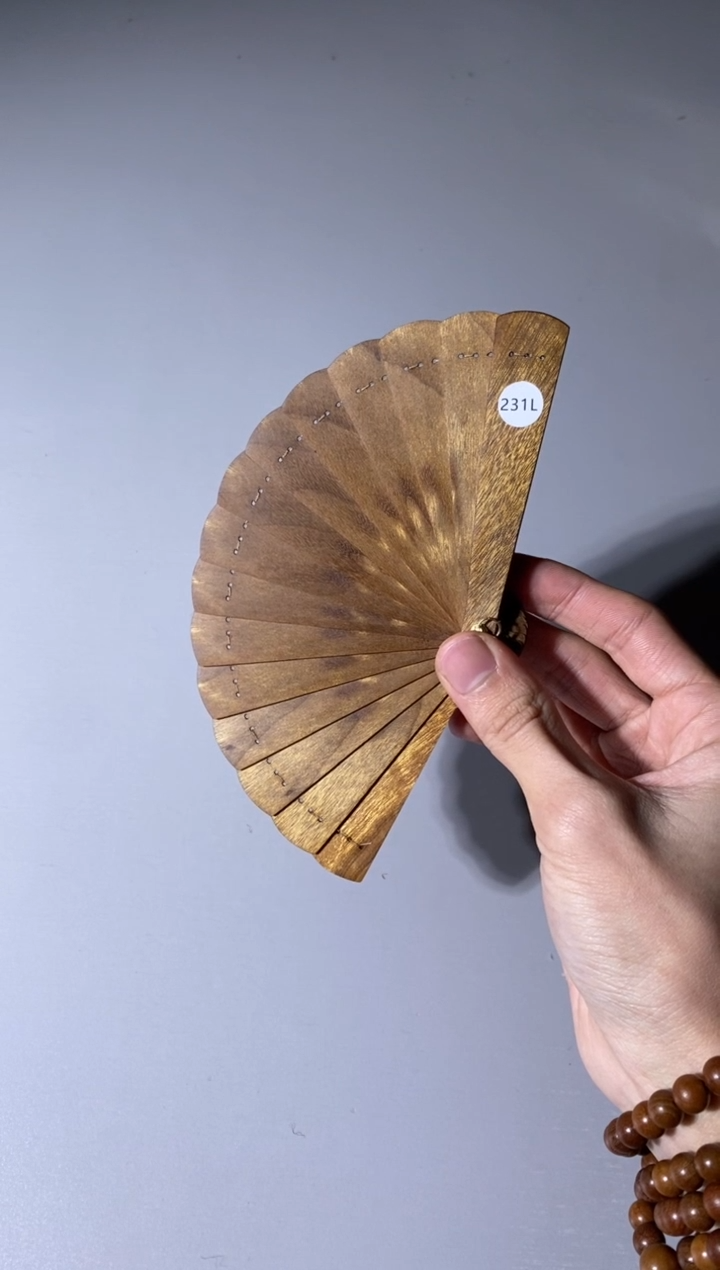 【闪购商品】金丝楠231号10cm金丝楠木小叶桢楠掌中扇