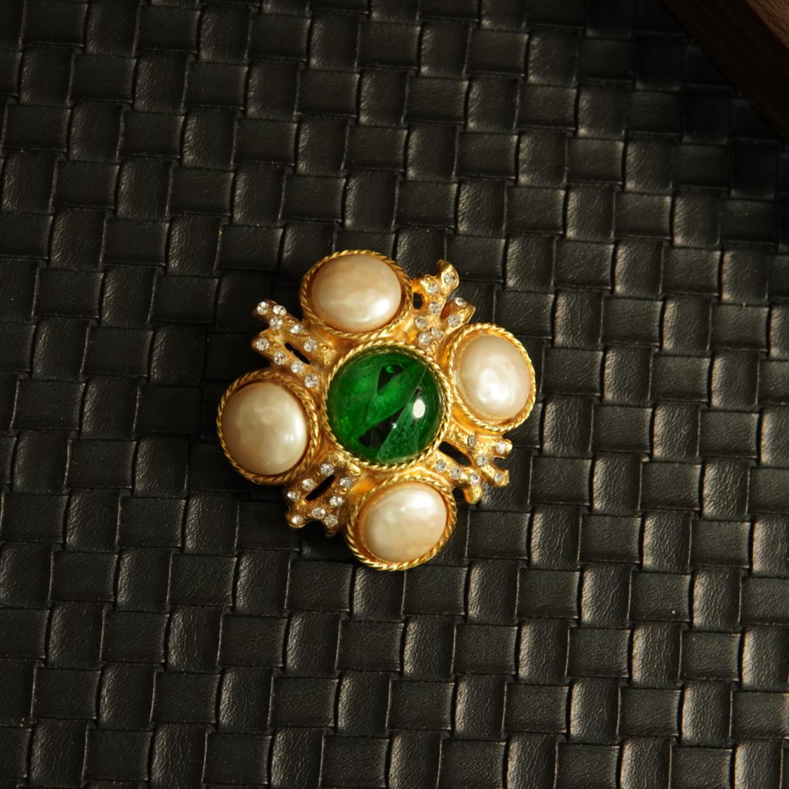 合金琉璃胸针 胸针