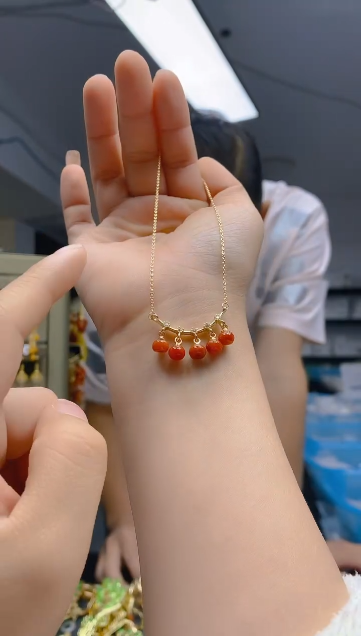 【闪购商品】翡翠耳饰合金0343翡翠锁骨链