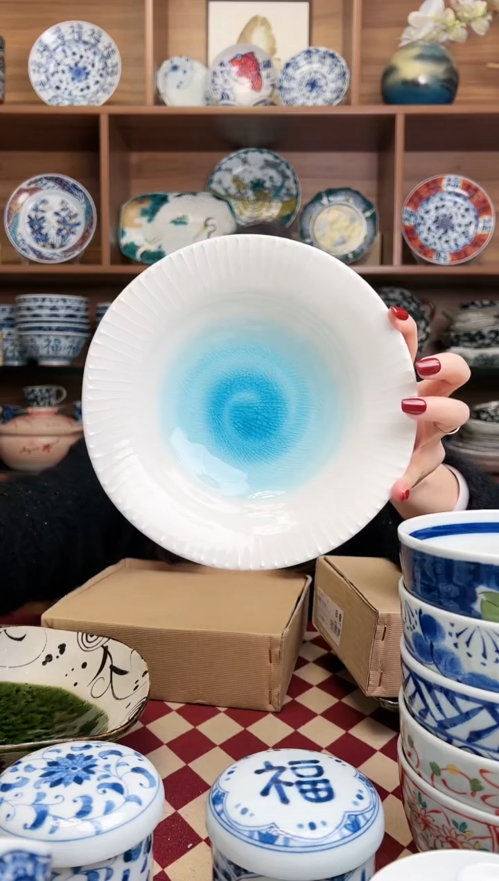 【闪购商品】瓷片清風　19cm盛鉢