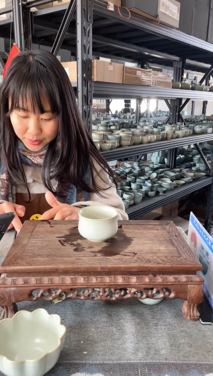 【闪购商品】其他微瑕月白玉兰杯。。。