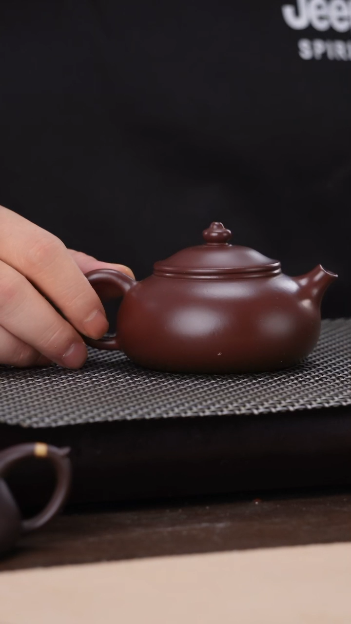 茶壶紫砂紫朱泥寒江