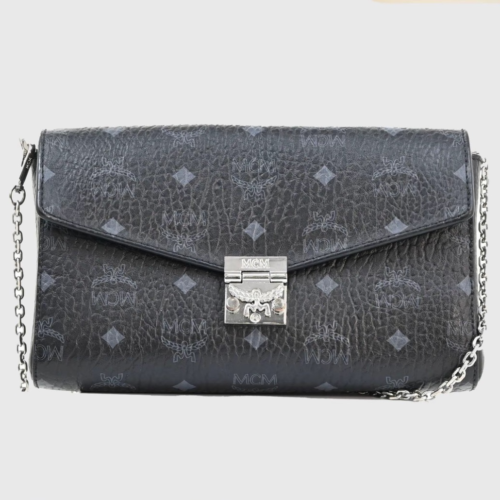 99新 MCM 黑色新款链条包中号