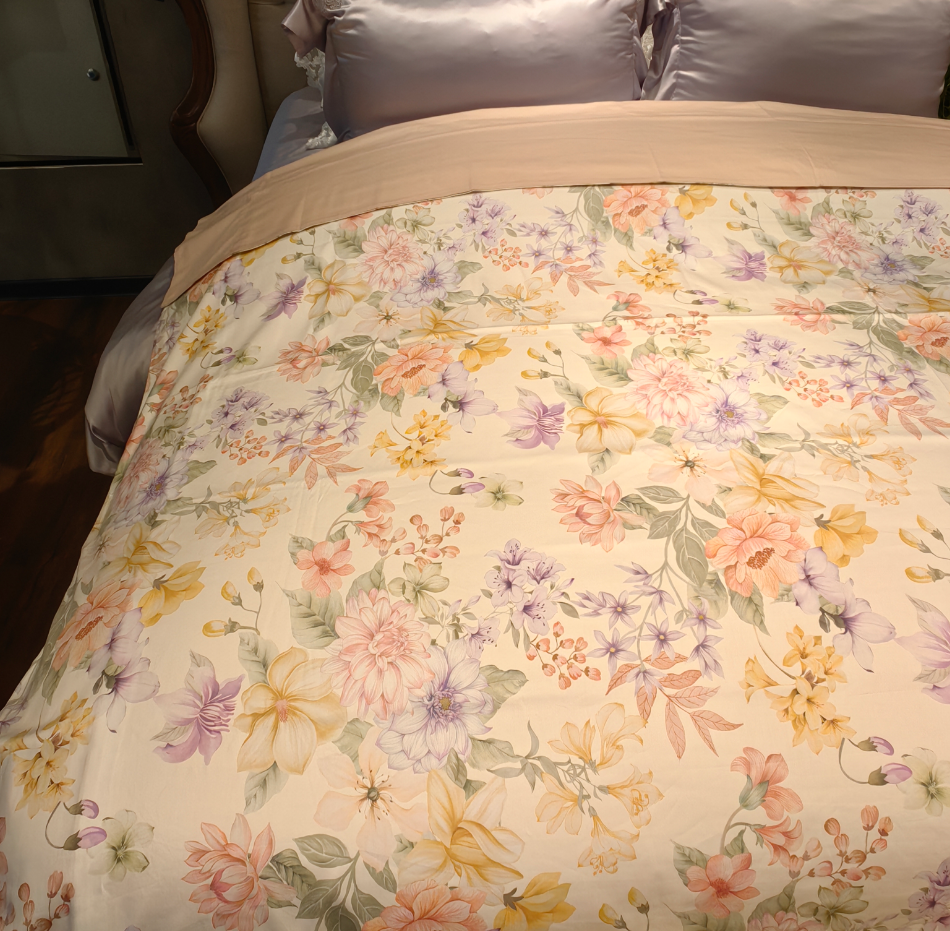 【花戒指】精选！数码印花纯棉被罩—春意阑珊·紫