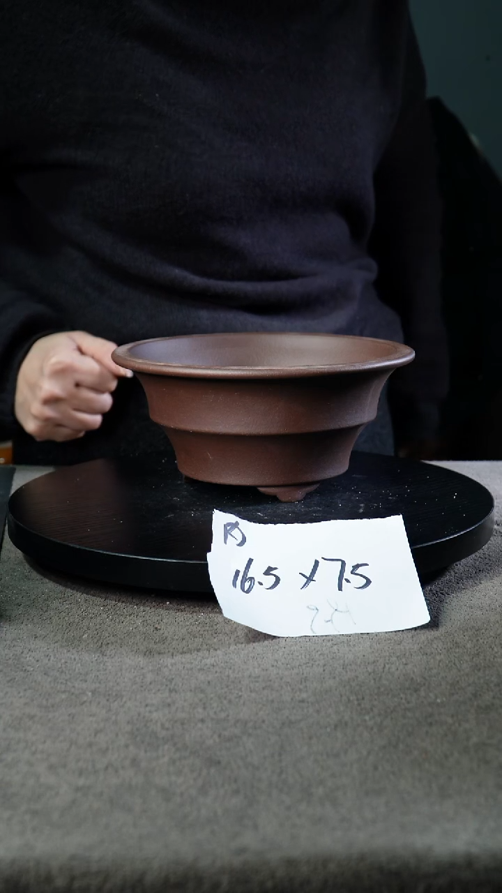 宜兴紫砂小花盆盆