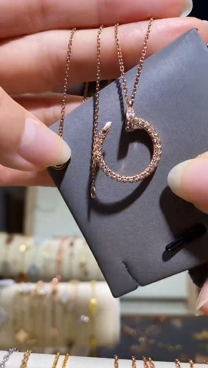 【闪购商品】钻石项链18K金镶嵌项链