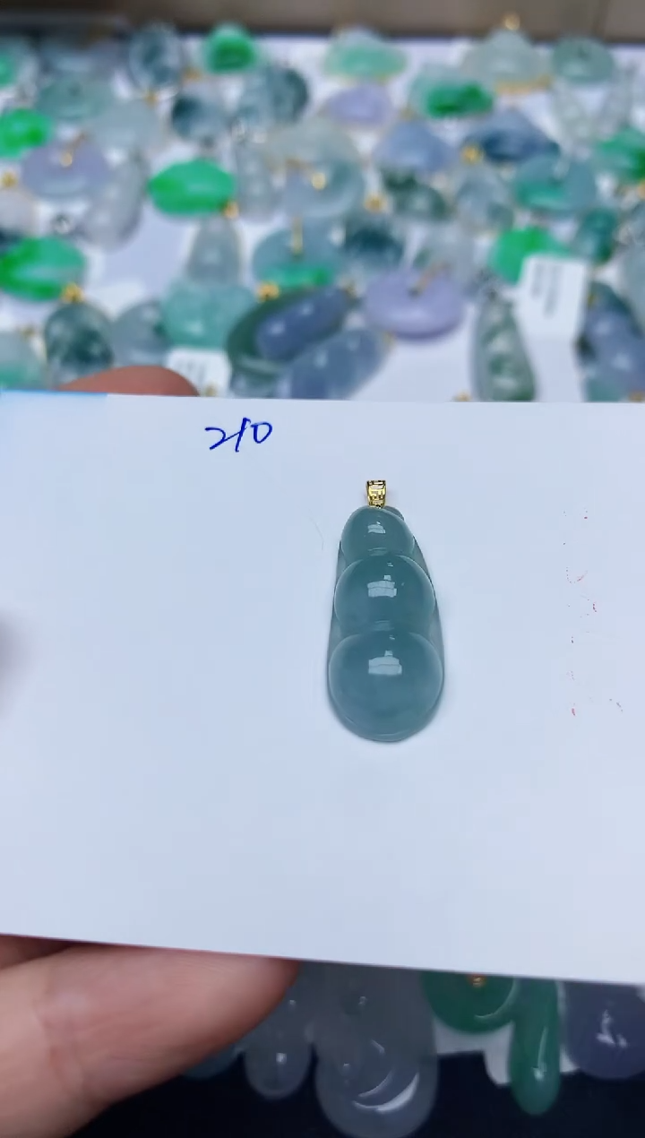 【闪购商品】翡翠颈饰18K金镶嵌天然翡翠A货  