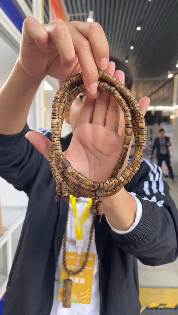 沉香手串海南沉香黄棋随形双圈手持多样性发一
