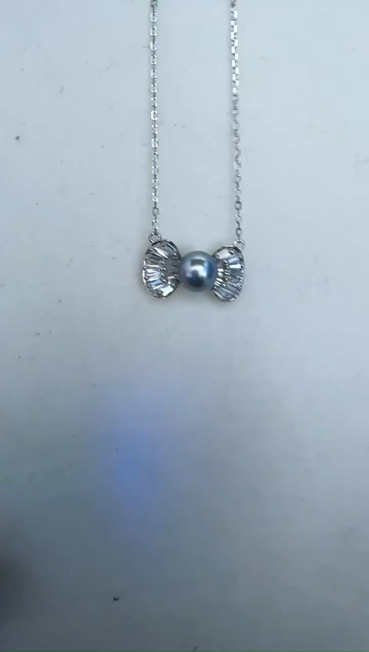 【闪购商品】海水珍珠颈饰银S925镶嵌套链
