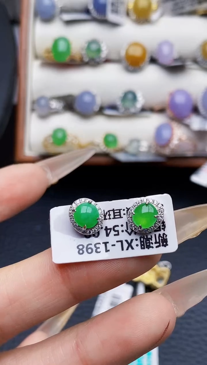 银S925镶嵌戒指翡翠4611