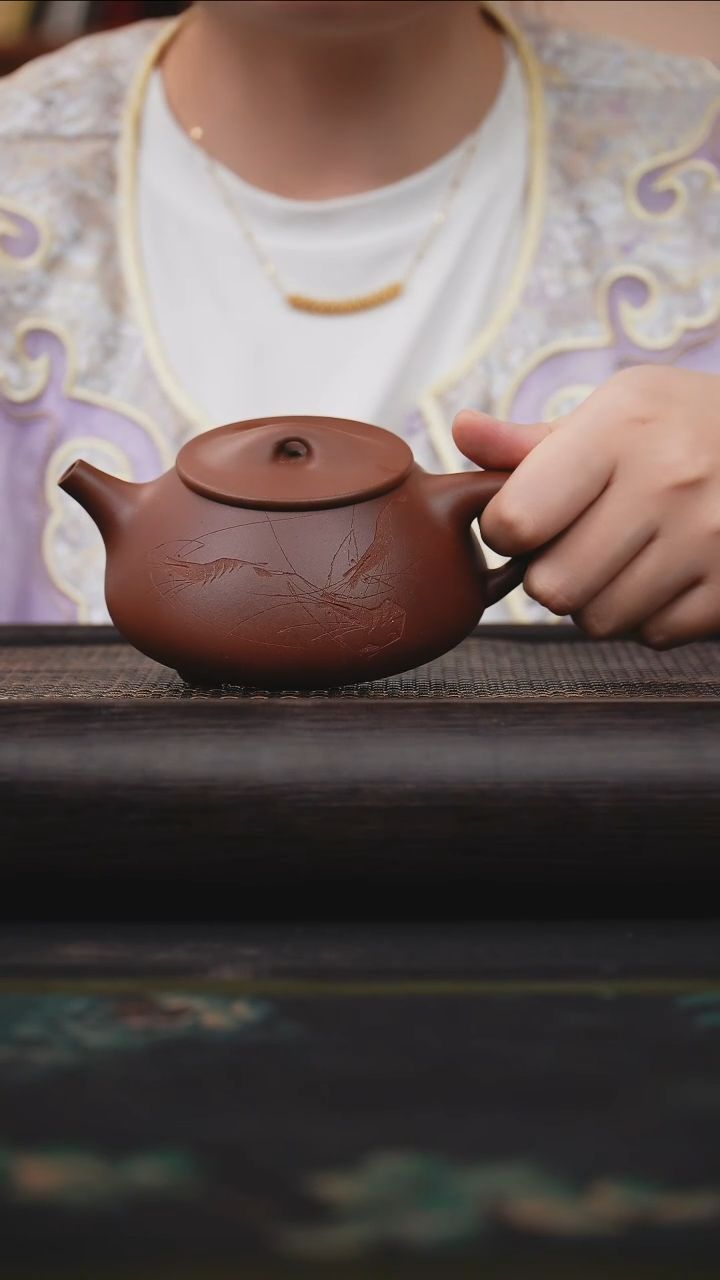 茶壶紫砂老紫泥 景舟满瓢 