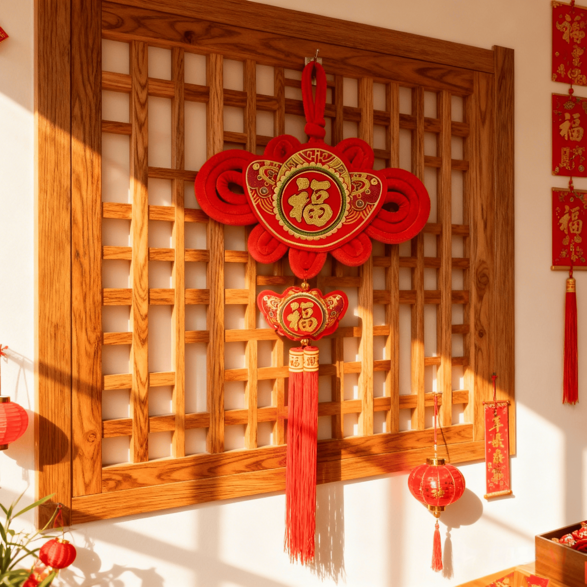 新款元宝中国结特大号挂件客厅电视背景墙喜庆乔迁装饰