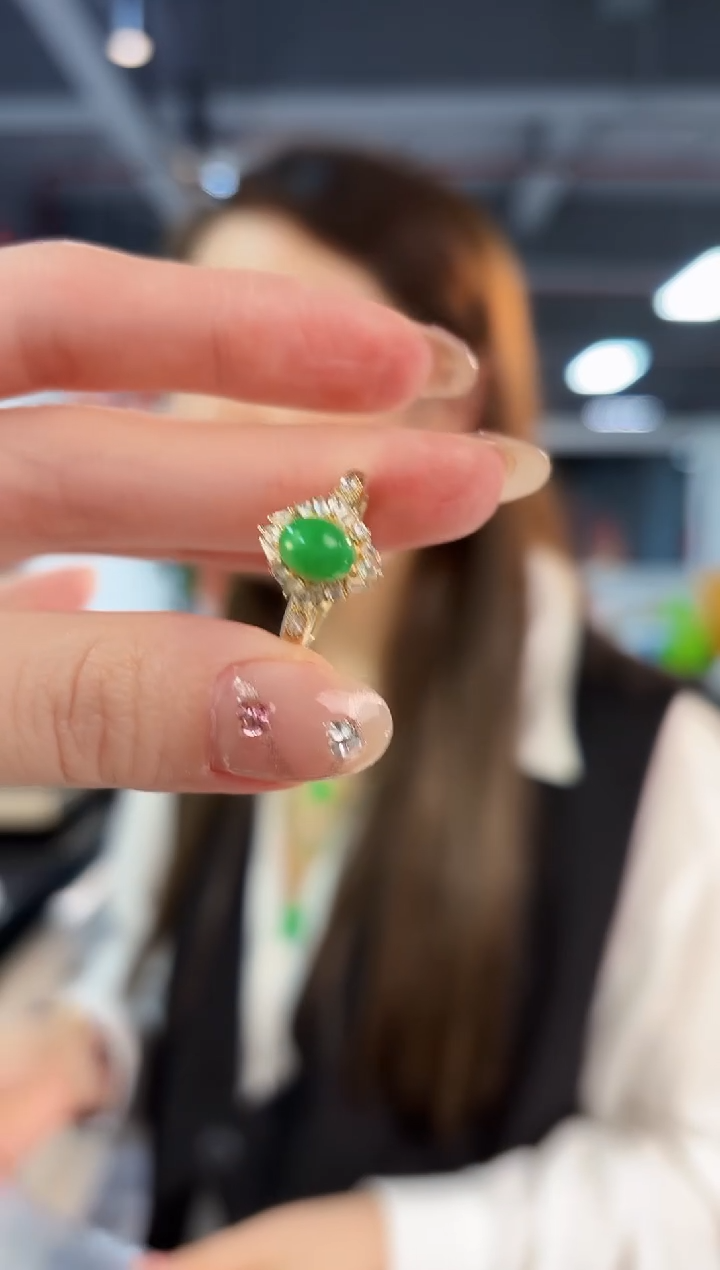 【闪购商品】翡翠戒指未镶嵌缅料A货/支持复检/一件 有瑕