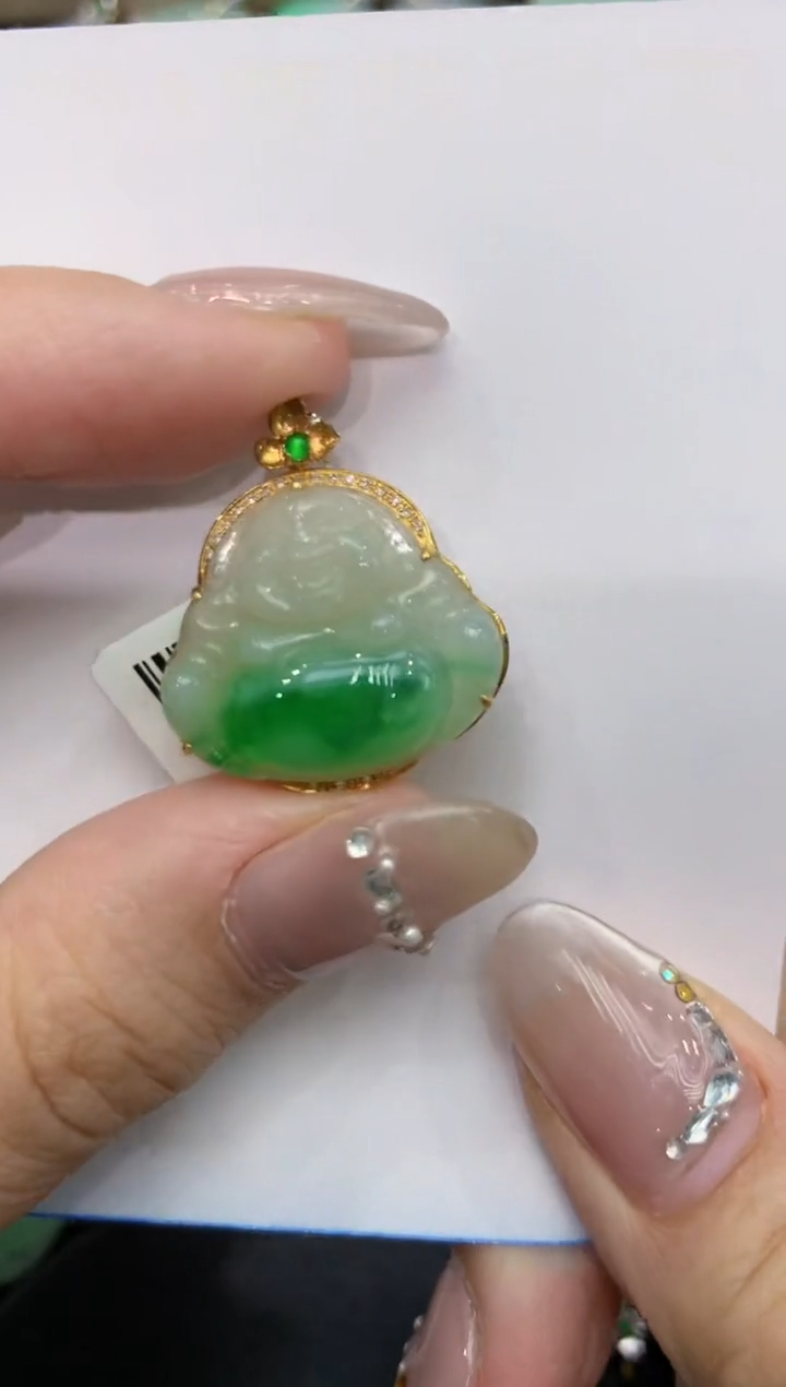 【闪购商品】翡翠颈饰18K金镶嵌222222222