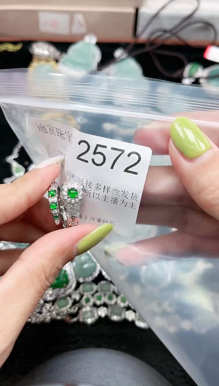 【闪购商品】翡翠颈饰未镶嵌赠皮绳2572