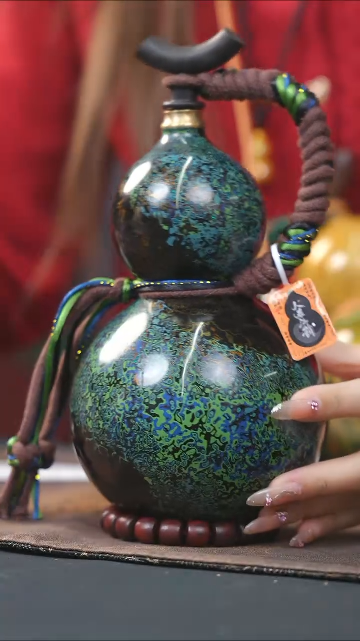 【闪购商品】WK308漆艺酒葫芦不包手串及旋转底座