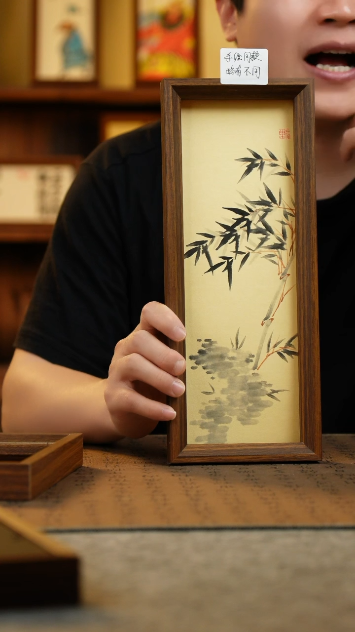 国画12.5*31.5纯手绘国风国画摆台