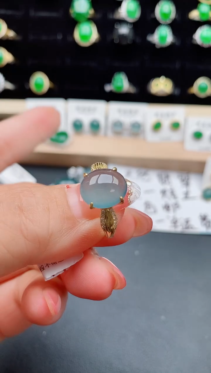 【闪购商品】翡翠戒指银S925镶嵌558080