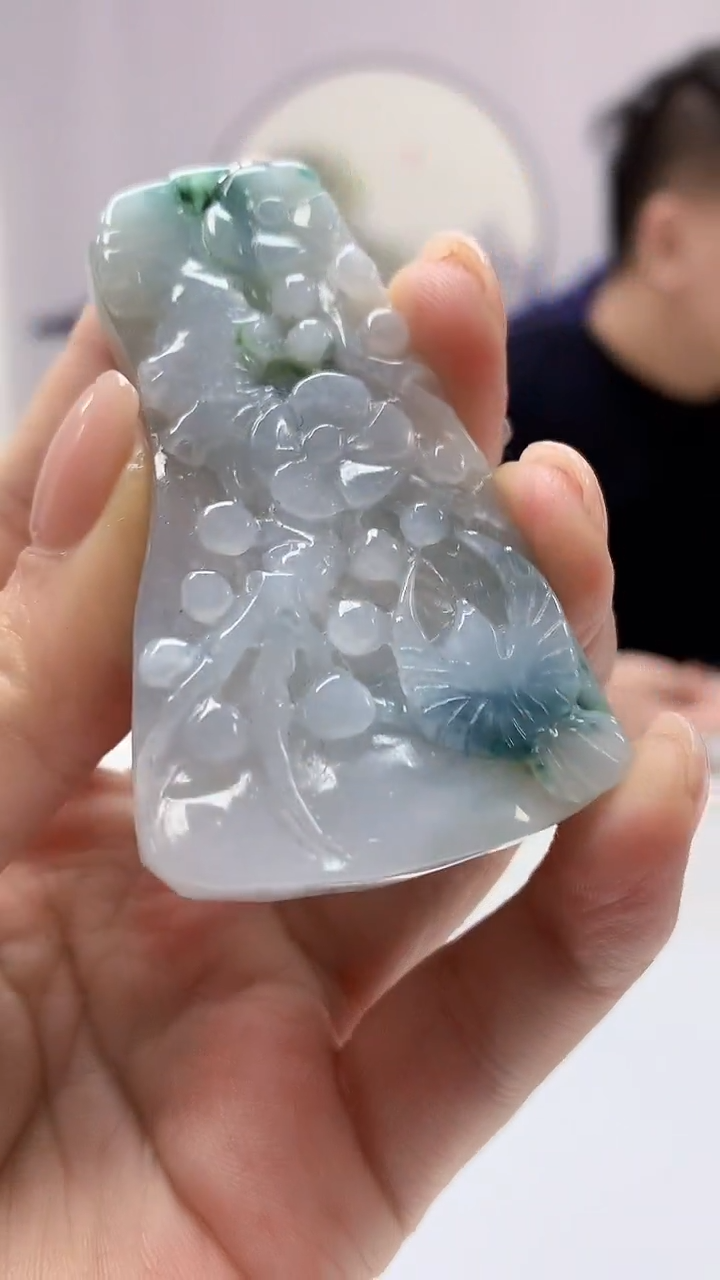 【闪购商品】定制翡翠未镶嵌4925ms-毛货112花鸟