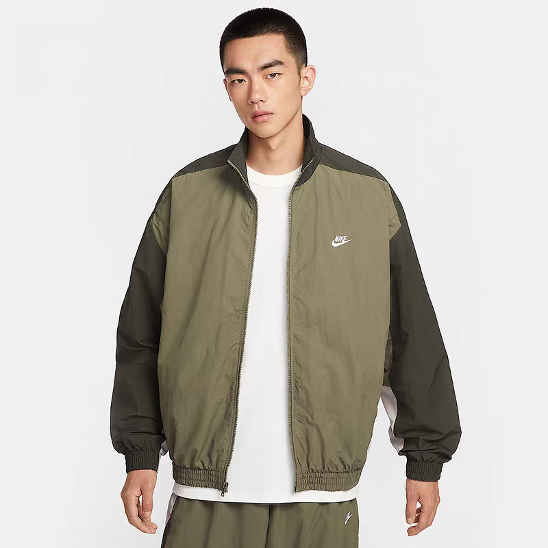 Nike耐克男子秋新款透气刺绣立领运动茄克外套流光风HQ6110222