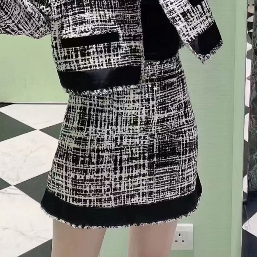 未使用 Prada/普拉达 花呢针织半身短裙