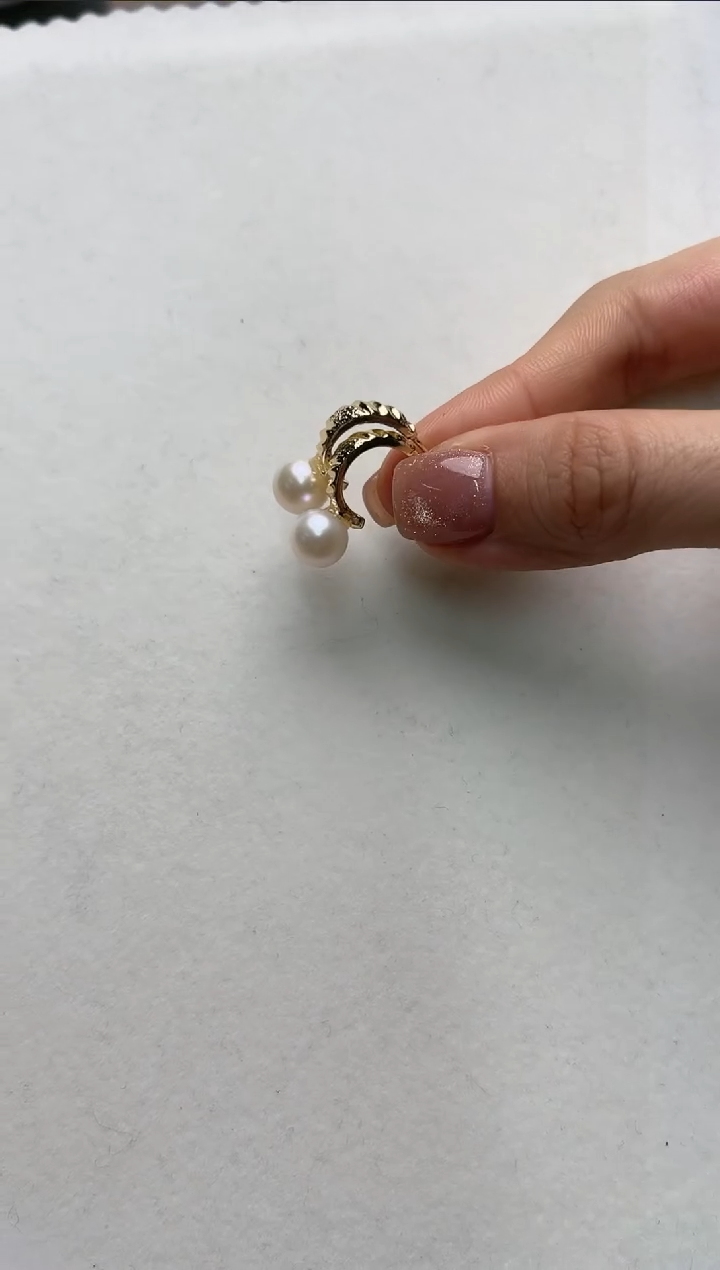 【闪购商品】淡水珍珠耳饰银S925镶嵌my129